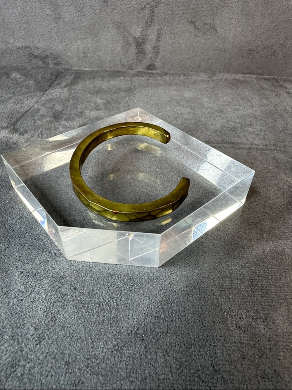 Brass Tone Metal Cuff Bracelet - Women's Accessory - Picture 3 of 3
